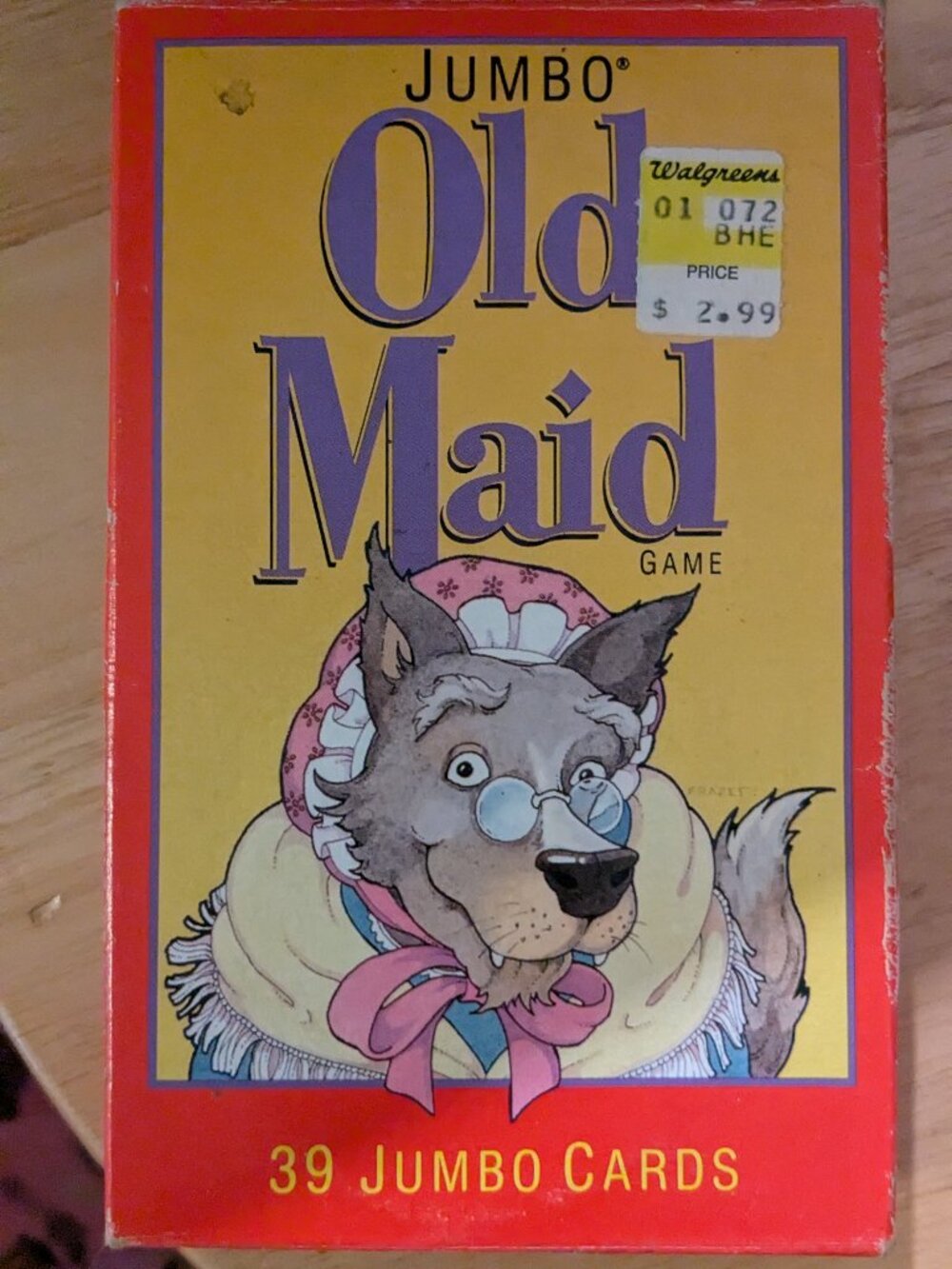 Vintage 1988 Jumbo Old Maid Card Game Milton Bradley Classic